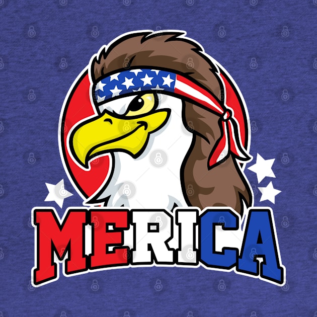 Eagle Mullet Merica 4th of July USA by DetourShirts